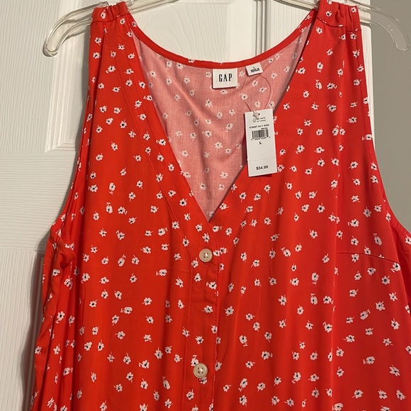 Red Summer Floral Dress - Picture 2 of 2